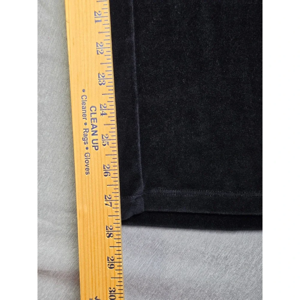 JoyLab Black Velour Wide Leg Lounge Pants Womens XL Drawstring Pockets Soft